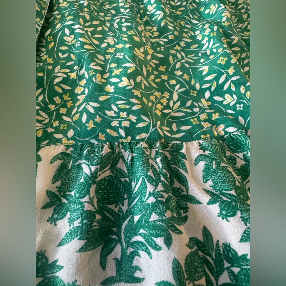 Beulah Elena Tree of Life Green Silk Wrap Skirt - Picture 12 of 12